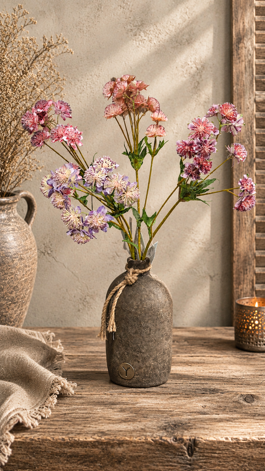 Sylxz Astrantia – zijden bloemtak van 55 cm
