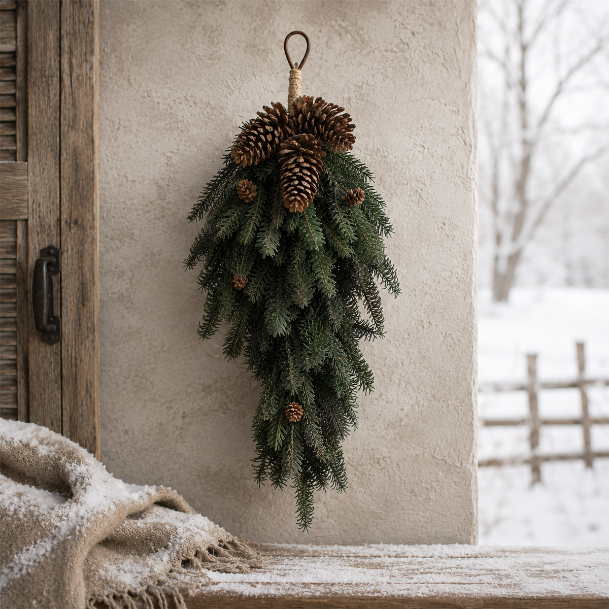 Sylxz Festoon with Cones and Rope – Sylxz kunstslinger met dennenappels