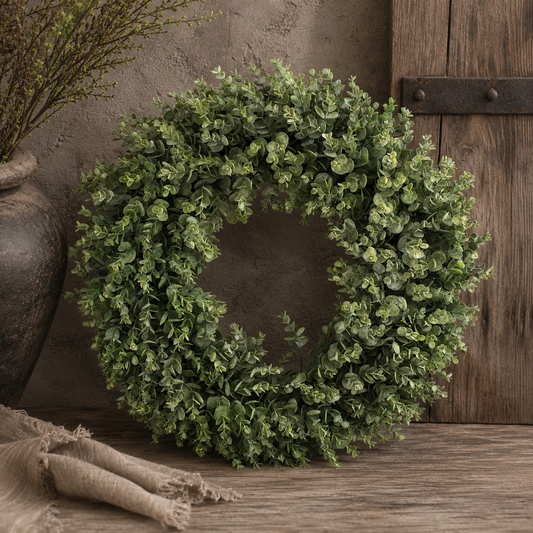 Sylxz Wreath Eucalyptus Grey Green L – Sylxz eucalyptus kunstkrans | Brynxzonline.nl