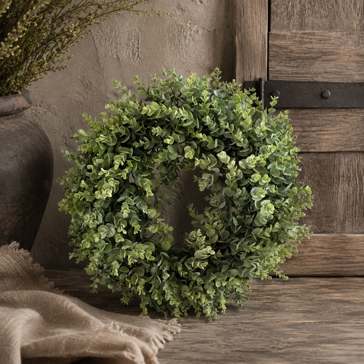 Sylxz Wreath Eucalyptus Grey Green M – Sylxz eucalyptus kunstkrans | Brynxzonline.nl