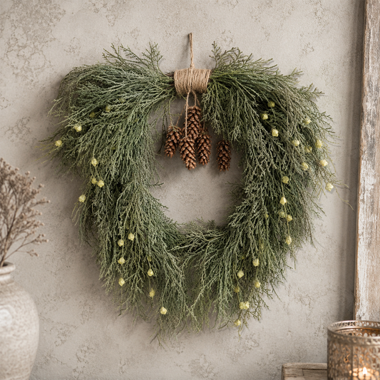 Sylxz Wreath Thuja with Cones and Rope – Sylxz kunstkrans met dennenappels | Brynxzonline.nl