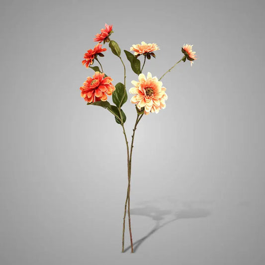 Sylxz Zinia Salmon/Orange 72 cm – kunstbloemen | Brynxzonline.nl