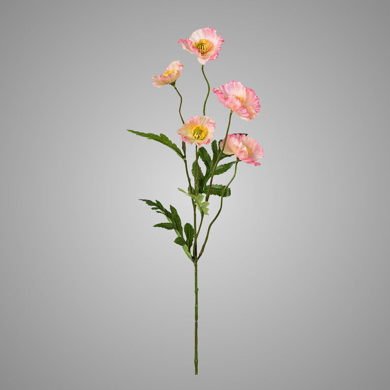 Mohnzweig 63 cm rosa